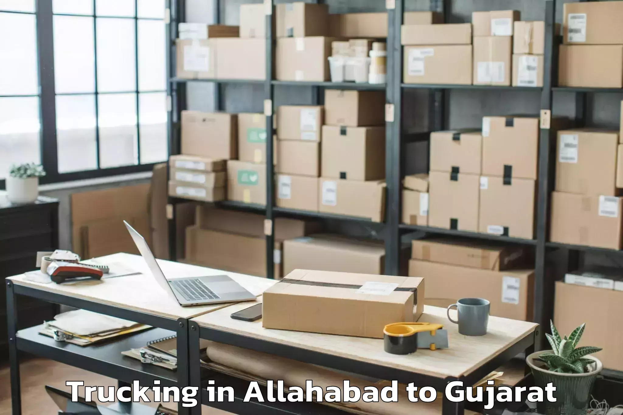 Book Allahabad to Baria Trucking Online